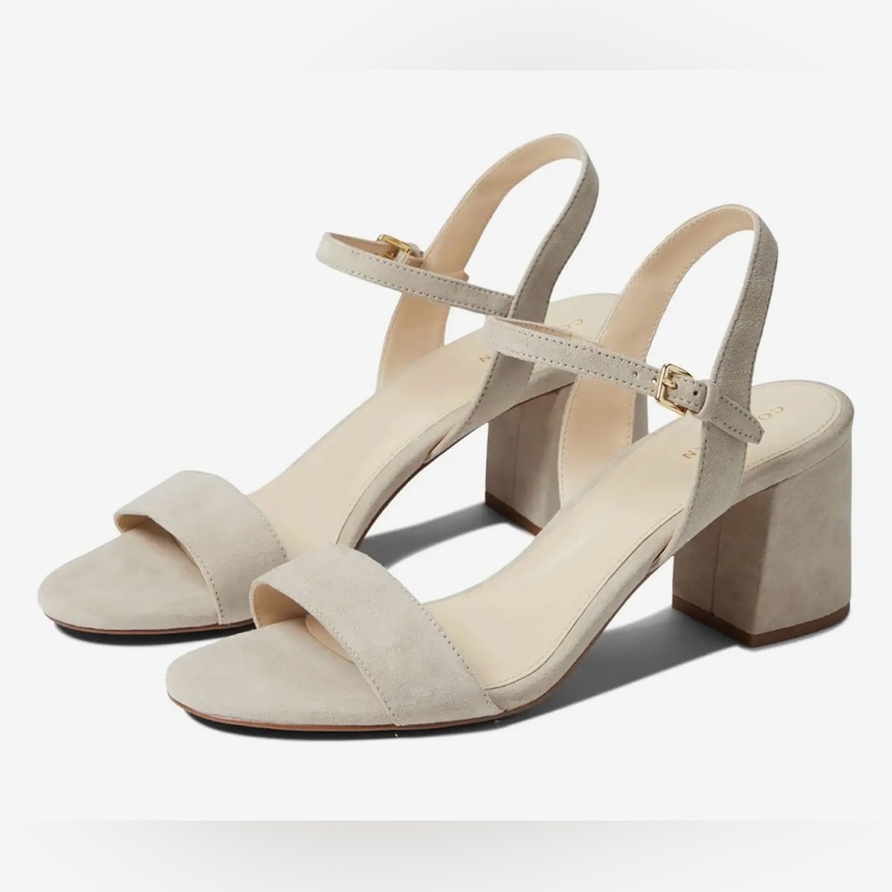 Cole Haan Suede Open-Toe Sandals in Lt Mortar